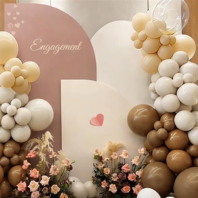 Boho Brown Balloon Garland Arch Kit, 167Pcs Latex Neutral Balloons Different Sizes 18 12 10 5 inch for Baby Shower Birthday Bridal Shower Wedding Party Decorations