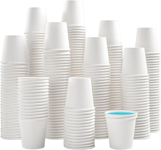 Lamosi 1200 Pack 3 oz Paper Cups for Bathroom, Disposable Small Mouthwash Cup, 3oz Mini Espresso Cups for Travel, Party, Picnics, Home, Applicable to Cup Dispenser