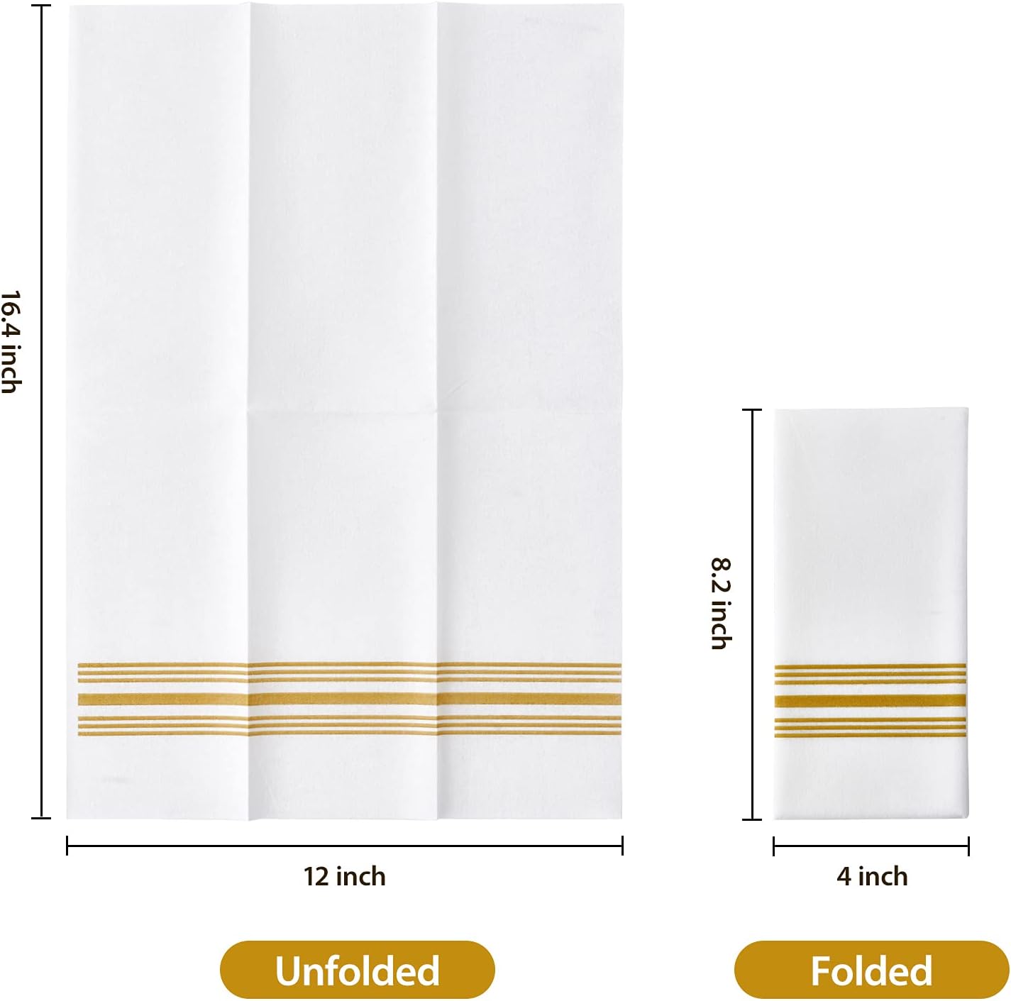 Vplus 150 PACK Guest Towels Disposable Bathroom, Decorative Bathroom Napkins, Soft, and Absorbent Disposable Paper Hand Towel for Dinners, Kitchen, Parties, Weddings, Christmas Party