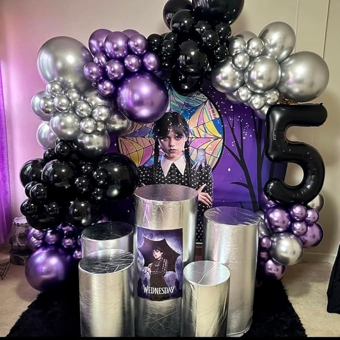 Black Number 9 Balloon 40 Inch, 9th Birthday Party Decorations for Children, Giant 9 Foil Balloon for Party Supplies