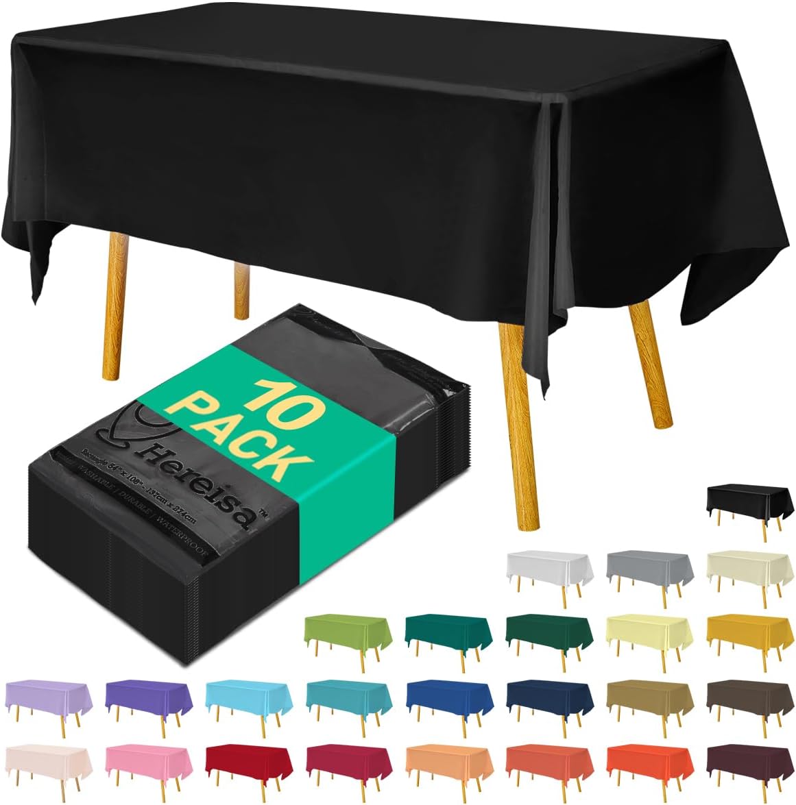 Plastic Tablecloths 5 Pack 10 Pack Rectangle