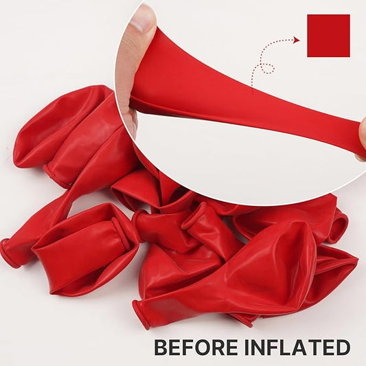 PartyWoo Red Balloons 85 pcs Different Sizes of 18 12 10 5 Inch Red Balloon Arch Kit Garland for Birthday Graduation Bachelorette Citizenship Anniversary Cherry Casino Theme Party Decorations Red-Y57