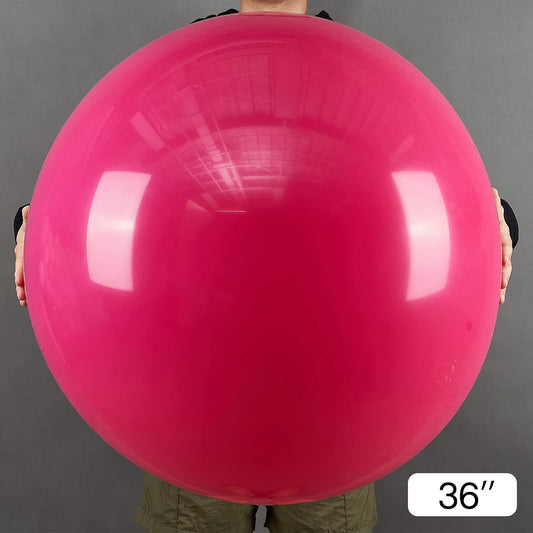 PartyWoo Hot Pink Balloons 4 pcs 36 Inch Extra Large Big Jumbo Giant Dark Pink Magenta Fuchsia Latex Helium Balloons for Wedding Baby Shower Gender Reveal Birthday Party Decorations Pink-Y12