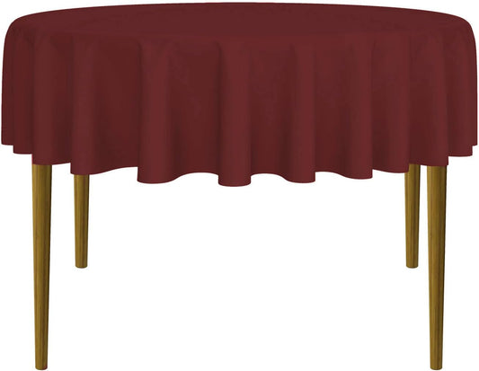 Lann's Linens - 70" Round Premium Tablecloth for Wedding/Banquet/Restaurant - Polyester Fabric Table Cloth - Burgundy