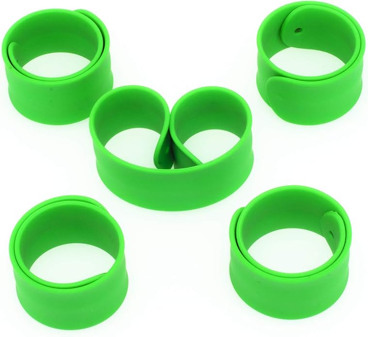 Colored Silicone Rubber Slap Bracelets Wristbands for Kid's Toys,Party Favors,Kindergarten Playing fun;Wrapping Paper Silicone Slap Band,Holiday Flip Wraps,Rolls Holder,Stocking Organizers,Distinguishing Bundle for Fabics,Cloths,Canvas,Cables in Office...