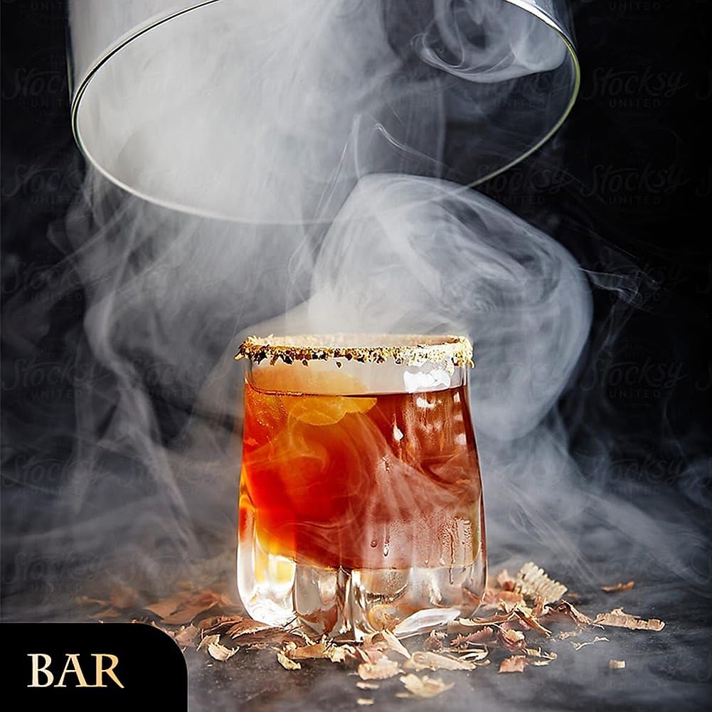 Smoke Gun Bubble Maker, Includes Aromas and Edible Bubbles, for Cocktail Drinks and Enhancing The Flavour of Food, Bar/Home Use (Set)