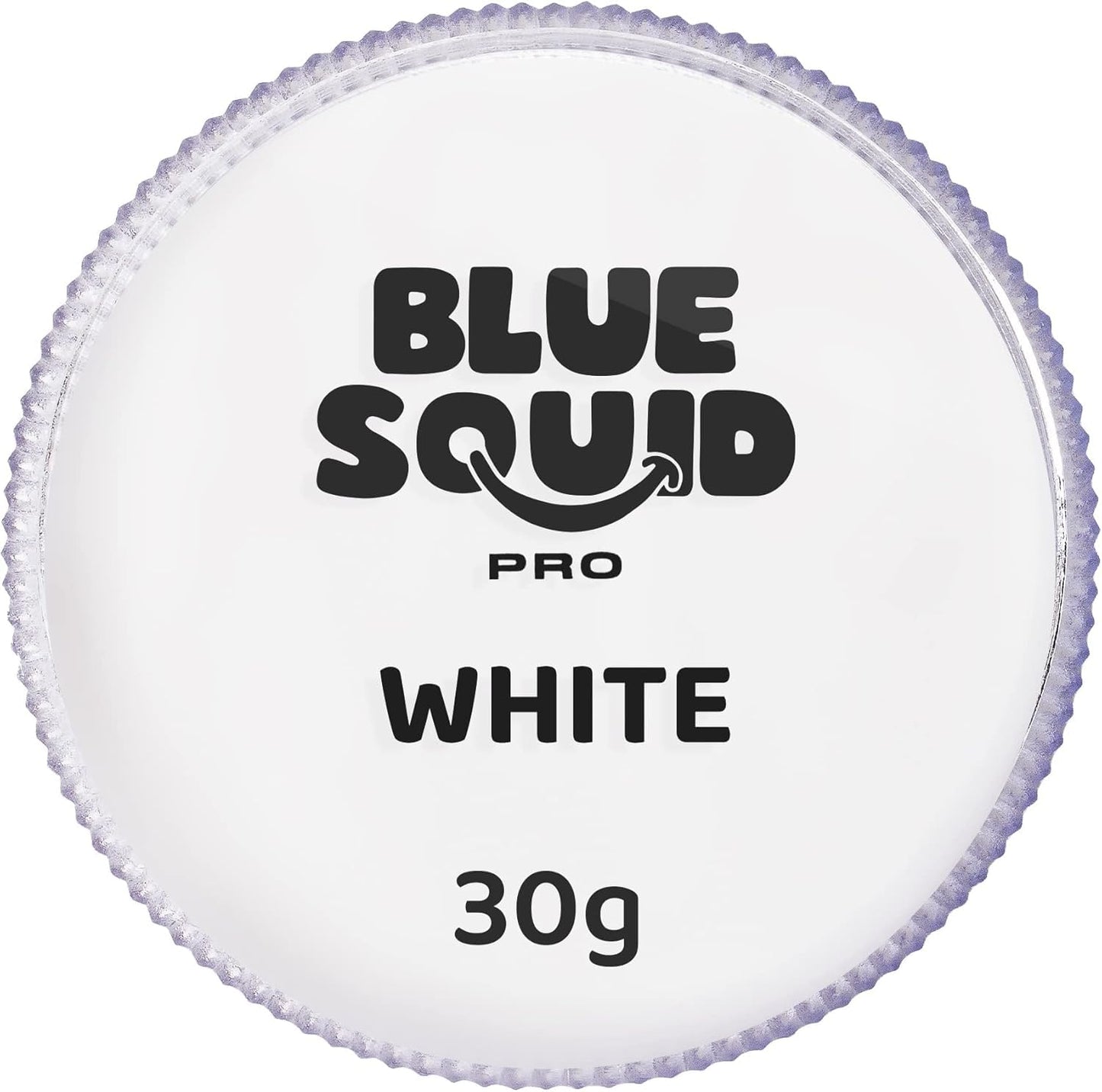 Blue Squid Face Paint Water Based Single Cake Professional Face Paint & Body Paint - Water Activated, Kids Adults Face Painting for Costume, Halloween Makeup, Cosplay - Classic White Face Paint 30g