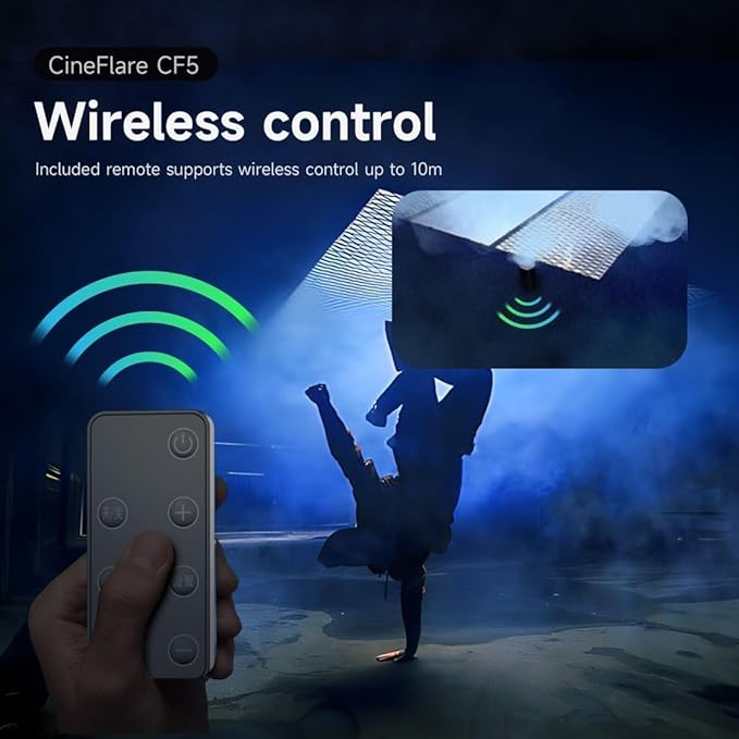 Colbor CF5 Portable Fog Machine with Magnetic RGB Color Light Battery Powered Portable Smoke Machine Handheld Fog Machine w/Remote Control Fogger for Parties Stage Effects