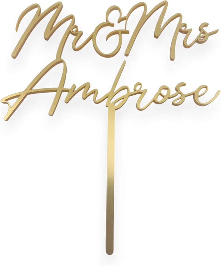 Custom Wedding Cake Topper, Personalize your own Bride And Groom Cake Topper, Mr and Mrs - 30 colors to choose from