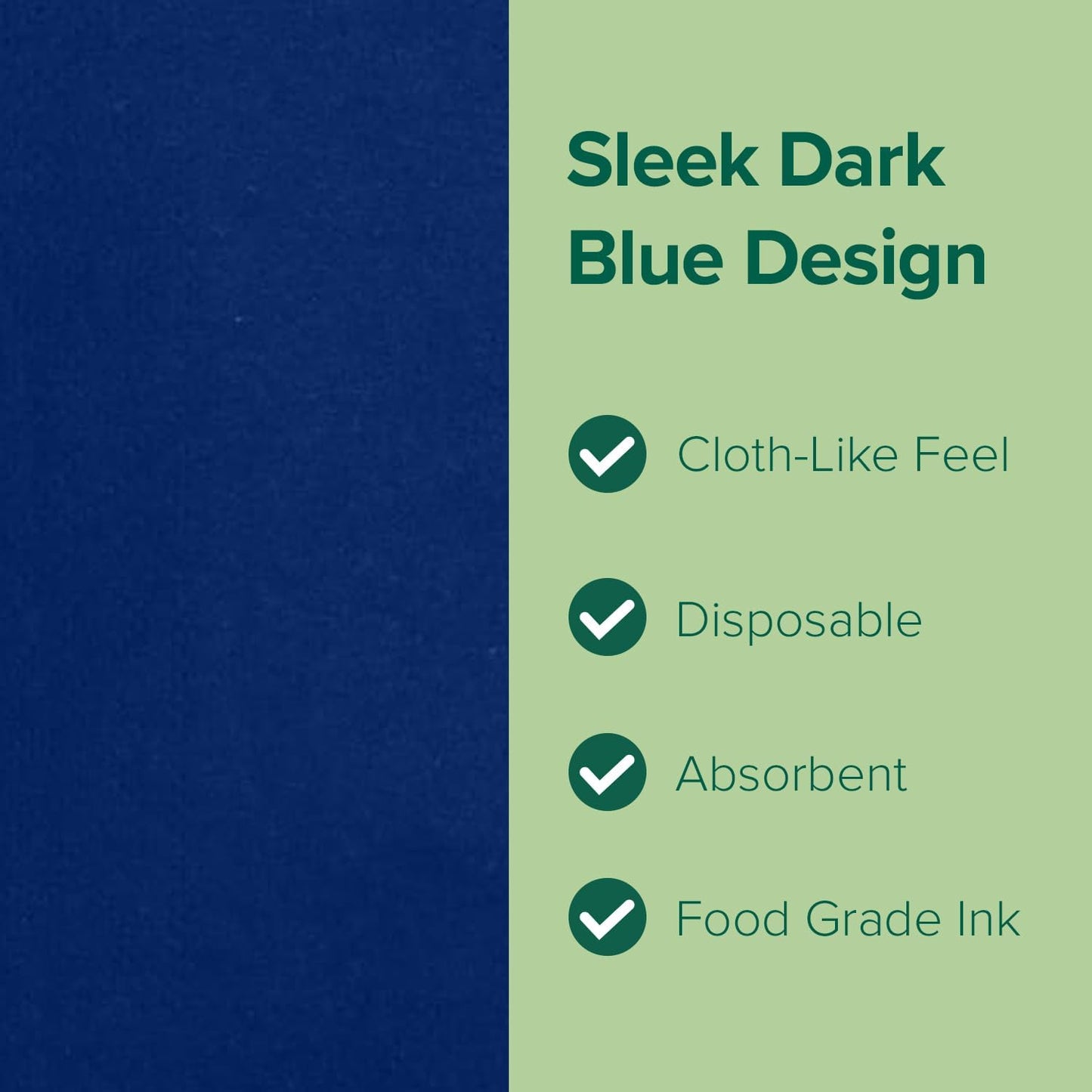 SimuLinen Dark Blue Beverage Napkin - Disposable and Absorbant - Party Napkin/Cocktail napkins - Pack of 100