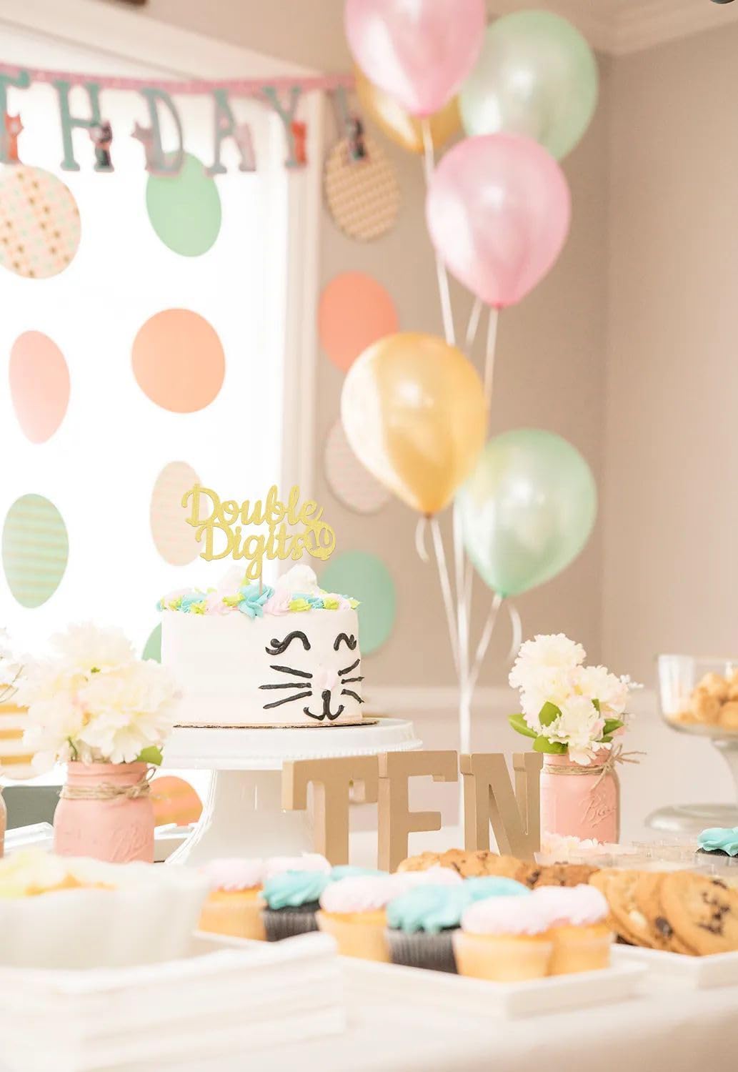 Double Digits 10 Cake Topper