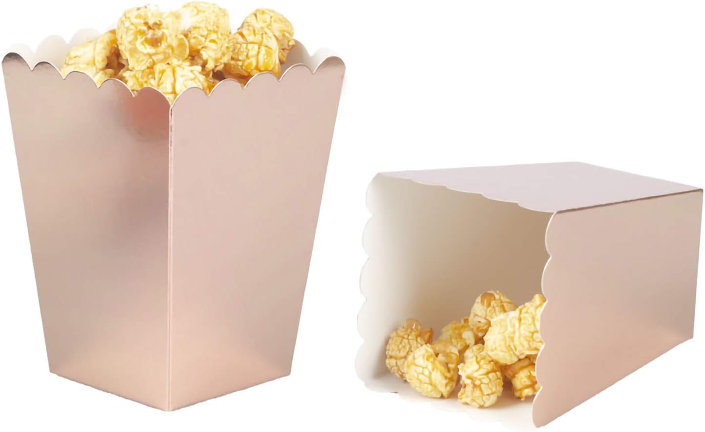 We Moment Rose gold Popcorn Boxes Cardboard Container For Party Supplies,Pack of 36