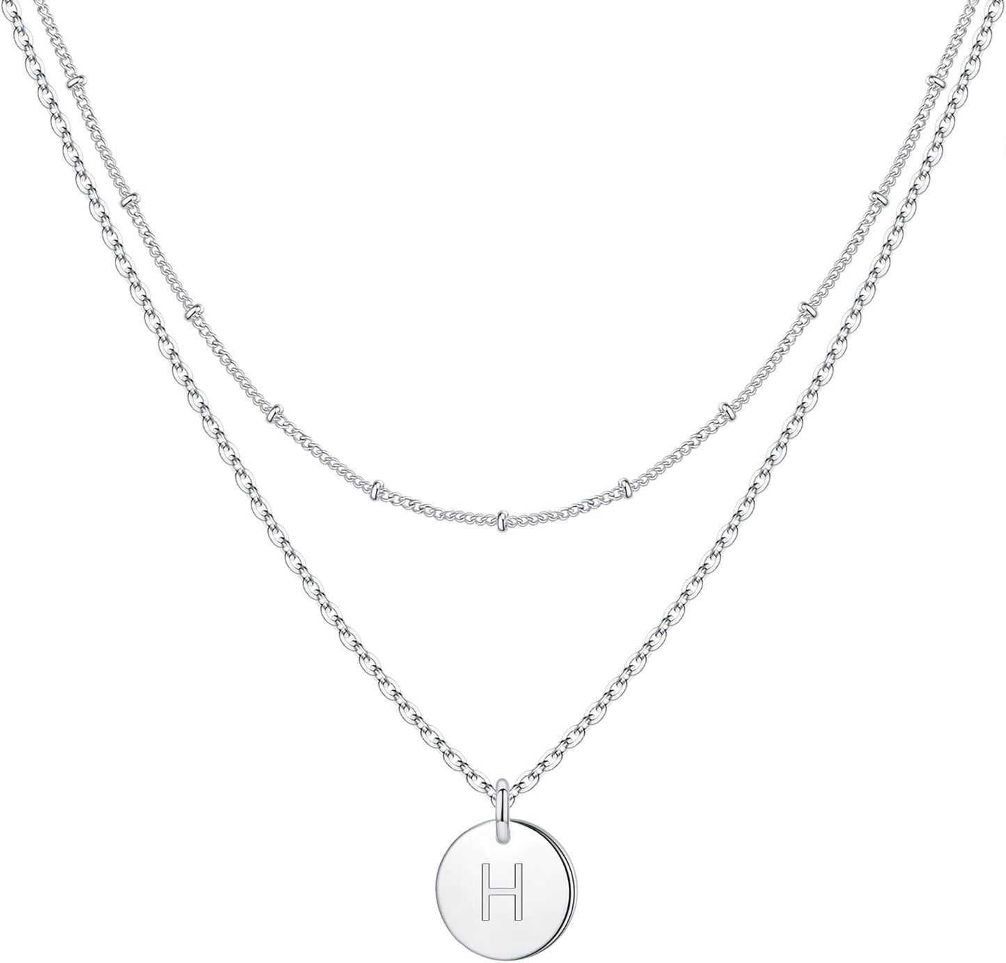 IEFWELL Stocking Stuffer for Teen Girls - Necklaces for Women Girls, 14K Gold-Plated Double Side Engraved Hammered Coin Necklaces, Layered Necklace Jewelry Pendant Gifts for Teen Girls Kids