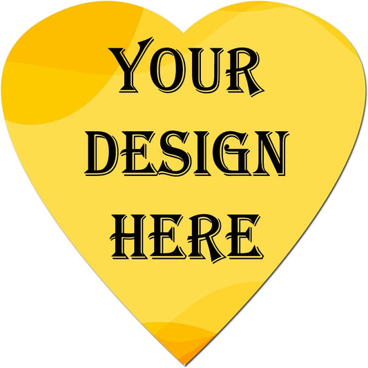 JOVELLO 100-1000 Custom Stickers - Personalized Labels Stickers with Image Logo and Text(Heart,2 Inch)