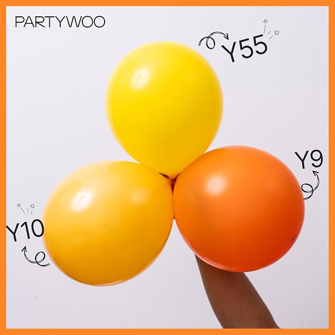 PartyWoo Orange Balloons 85pcs Different Sizes of 18 12 10 5 Inch Matte Fall Balloon Arch Kit Garland for Thanksgiving Halloween Little Cutie Baby Shower Birthday Party Decorations Orange-Y9