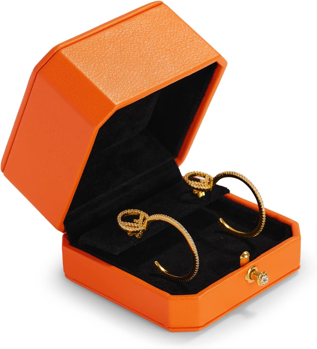 Oirlv Luxury Leather Earring Gift Box Jewelry Storage Display Case Anniversary, Engagement, Birthday Earring Holder Earrings Organizer