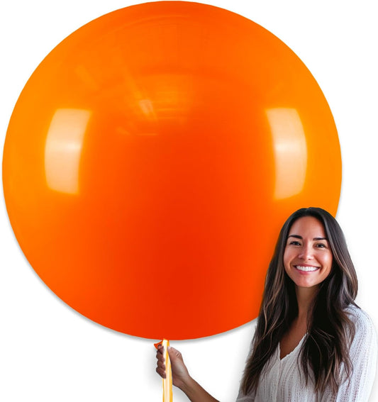PartyWoo Orange Balloons 4pcs 36 Inch Autumn Latex Helium Balloons for Birthday Baby Shower Graduation Fall Tangerine Little Cutie Pumpkin Tropical Sunshine Boho Theme Party Decorations Orange-Y9