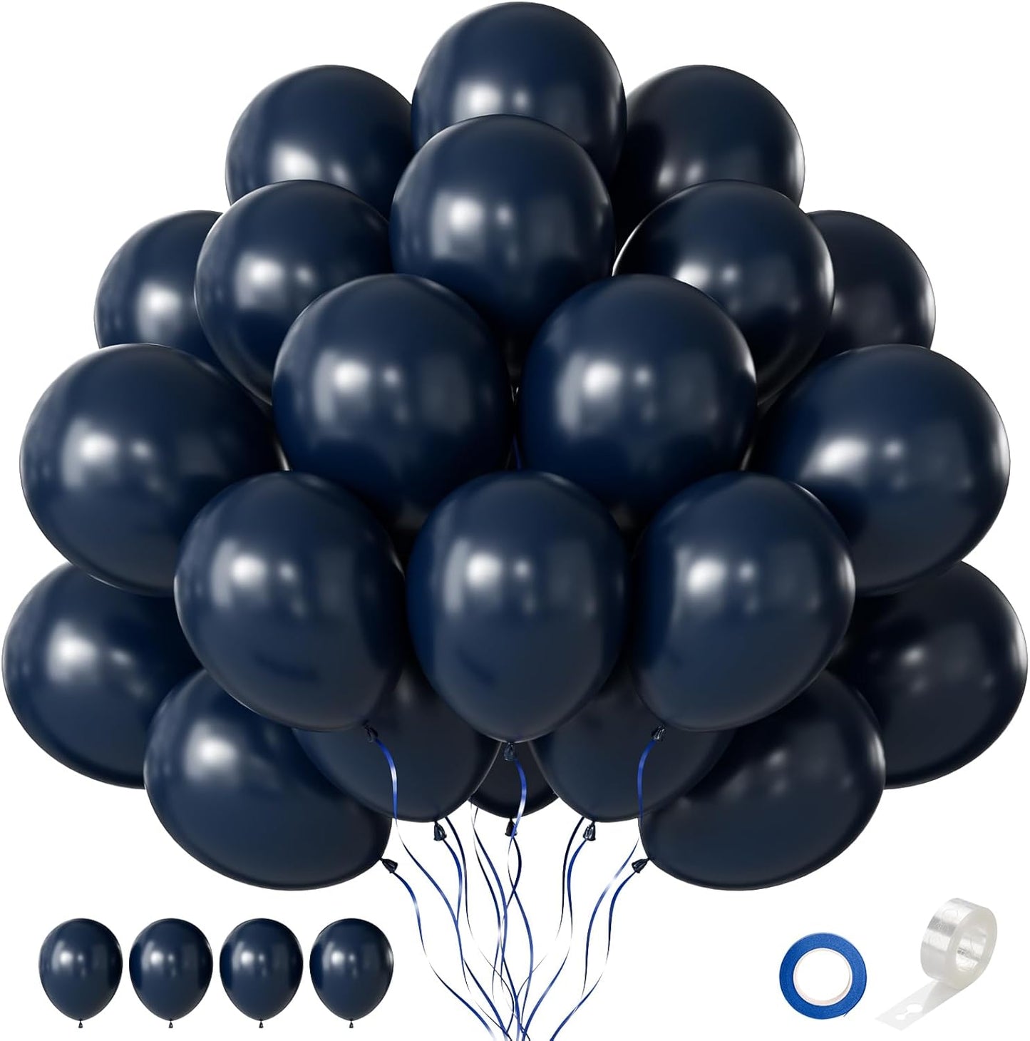 Navy Blue Balloons, 60 PCS 12 Inch Thickened Latex Balloons for Birthday Party Decoration, Graduation, Wedding, Baby Shower, Anniversary, Engagement and Balloon Garlands