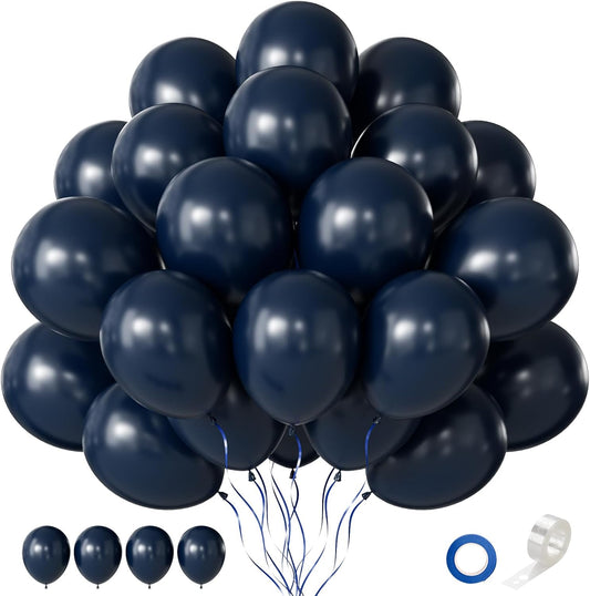 Navy Blue Balloons, 60 PCS 12 Inch Thickened Latex Balloons for Birthday Party Decoration, Graduation, Wedding, Baby Shower, Anniversary, Engagement and Balloon Garlands
