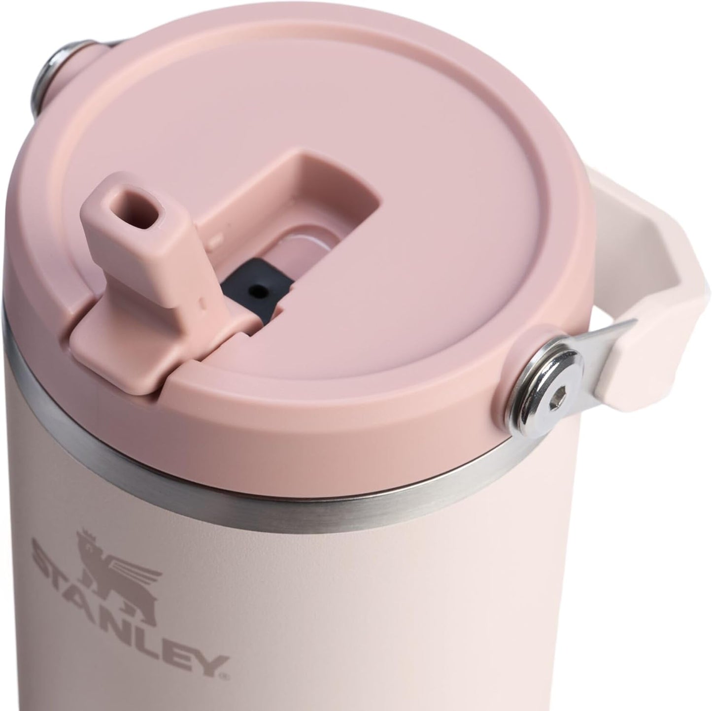 STANLEY IceFlow 2.0 Flip Straw Tumbler with Handle 40 oz | Twist On Lid and Flip Up Straw | Leak Resistant Water Bottle | Insulated Stainless Steel | BPA-Free | Rose Quartz