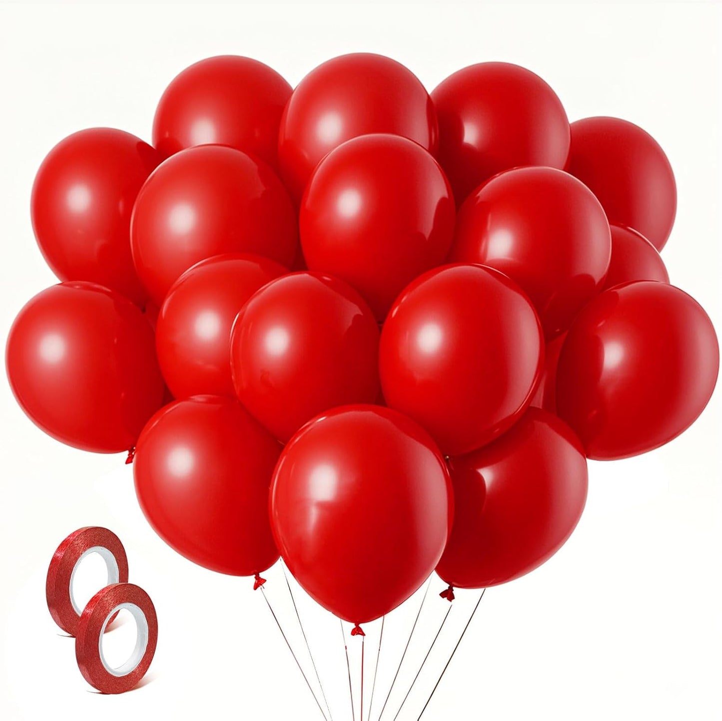 Red Balloons Red Birthday Decorations 160 Pack 5 inch Round Latex Balloons for Wedding Anniversary Birthday Valentine's 4th of July Independence Memorial Day Patriotic Party Decorations