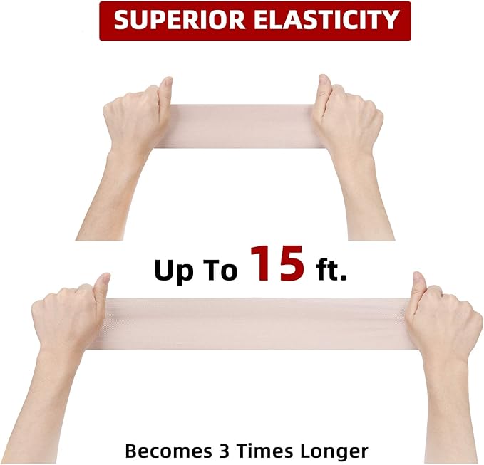 FRESINIDER Elastic Bandage Wrap 8 Pack(4 X 3 + 4 X 4 Wide Rolls) + 48 Clips | Stretch Compression Bandage Stretches up to 15ft | Ideal for Medical, Sports, Sprains, Calf, Ankle & Foot