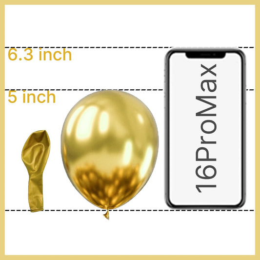 PartyWoo Metallic Gold Balloons 50 pcs 5 Inch Small Mini Light Gold Balloons for Graduation Baby Shower Gender Reveal Christmas Wedding New Year Anniversaries Birthday Party Decorations Gold-G129