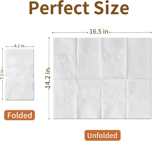 Disposable Napkins, 2-Ply 900 Count Paper Dinner Napkins, White Napkins Bulk for Wedding Party Bathroom and Everyday Use (16.5" X 14.2")