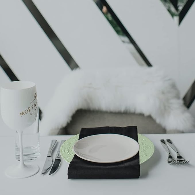 13-Inch Charger Plates, 6Pcs Dinner Plate Chargers Round Server Ware Compatible with Ceramic/china tableware, Green