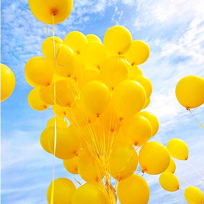 KBZVNAF Yellow Balloons Latex Party Balloon - 50 Pack 12 inch Round Helium Balloons for Birthday Wedding Baby Shower Sunflower Honeybee Theme Party Decorations