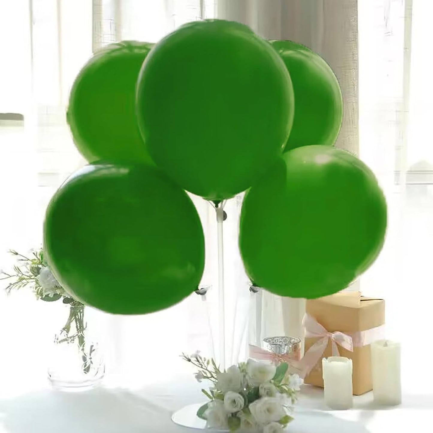 Dark Green Balloons, Scmdoti Forest Greenn Balloons Different Sizes 18 12 10 5 Inches, Green Balloon Garland Arch for Safari Party Birthday Baby Shower Bridal Shower Spring Decorations(Dark Green)