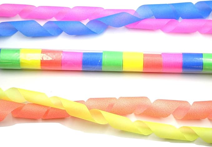 Ultimate Confetti - Multicolor Blacklight (UV Reactive) Tissue Streamers Biodegradable - 20 Rolls (1"x30')