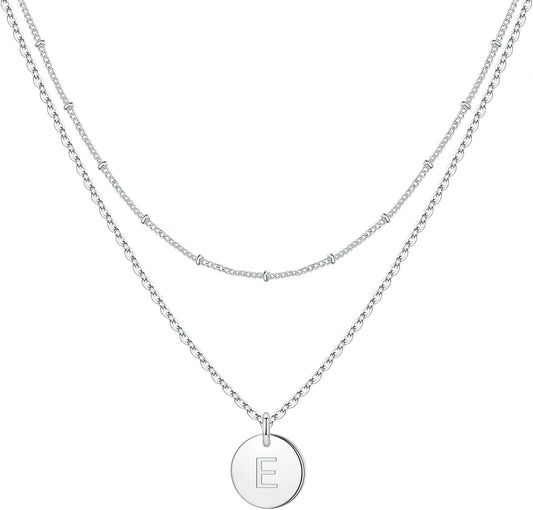 IEFWELL Stocking Stuffer for Teen Girls - Necklaces for Women Girls, 14K Gold-Plated Double Side Engraved Hammered Coin Necklaces, Layered Necklace Jewelry Pendant Gifts for Teen Girls Kids