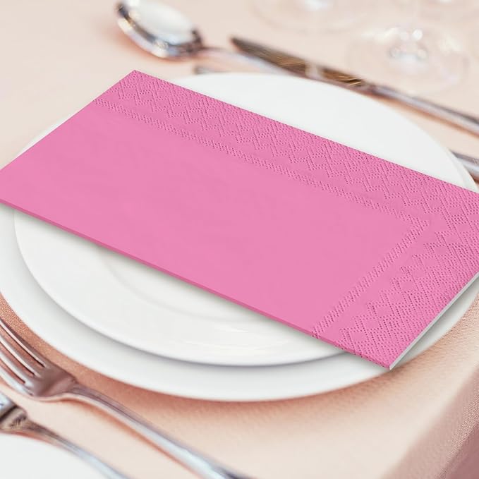 Whaline 150 Pack Pink Guest Napkins 4.3x7.8 Inch 3 Colors Hand Napkin Towel Pink Theme Disposable Paper Napkin Dinner Napkins for Party Celebration Gathering Supplies Table Decorations