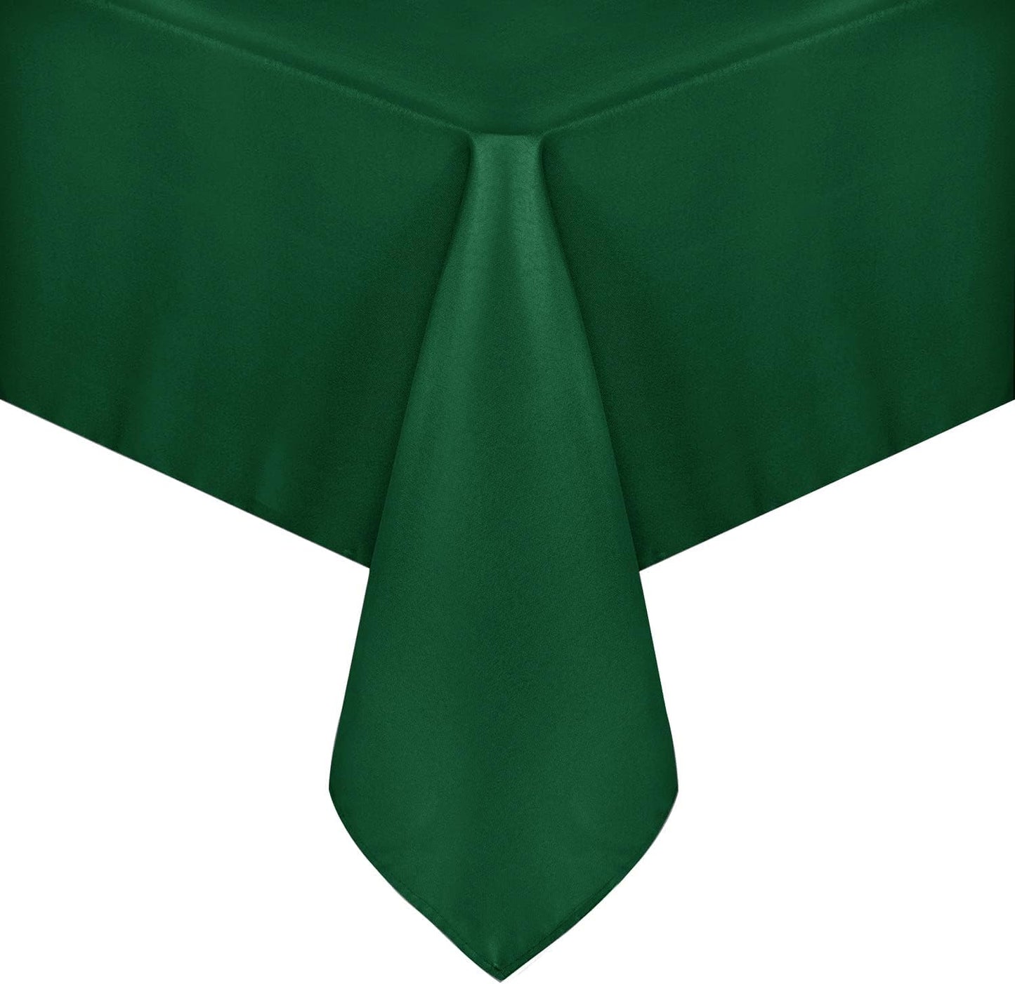 sancua Rectangle Tablecloth - 60 x 84 Inch - Stain and Wrinkle Resistant Washable Polyester Table Cloth, Decorative Fabric Table Cover for Dining Tables, Buffet Parties and Christmas, Hunter Green