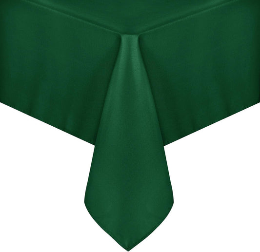 sancua Square Tablecloth - 54 x 54 Inch - Stain and Wrinkle Resistant Washable Polyester Table Cloth, Decorative Fabric Table Cover for Dining Tables, Buffet Parties and Christmas, Hunter Green