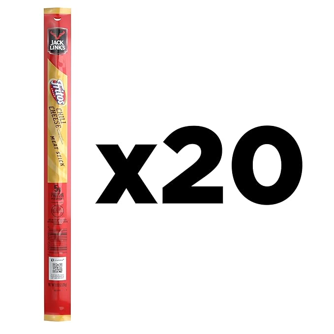 Frito-Lay Jack Link’s Fritos Chili Cheese Meat Sticks Straight Pack (Pack of 20)