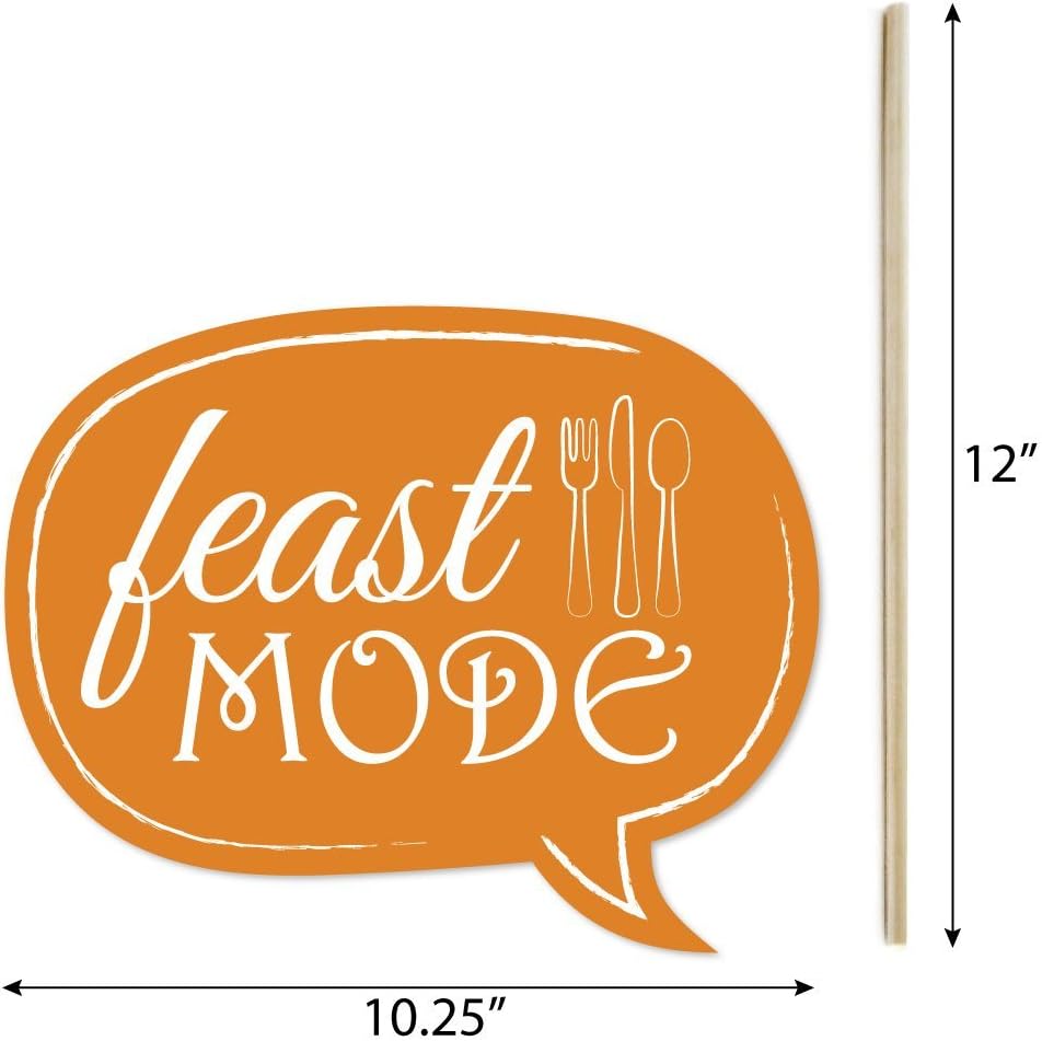 Big Dot of Happiness Funny Friends Thanksgiving Feast - Friendsgiving Photo Booth Props Kit - 10 Piece