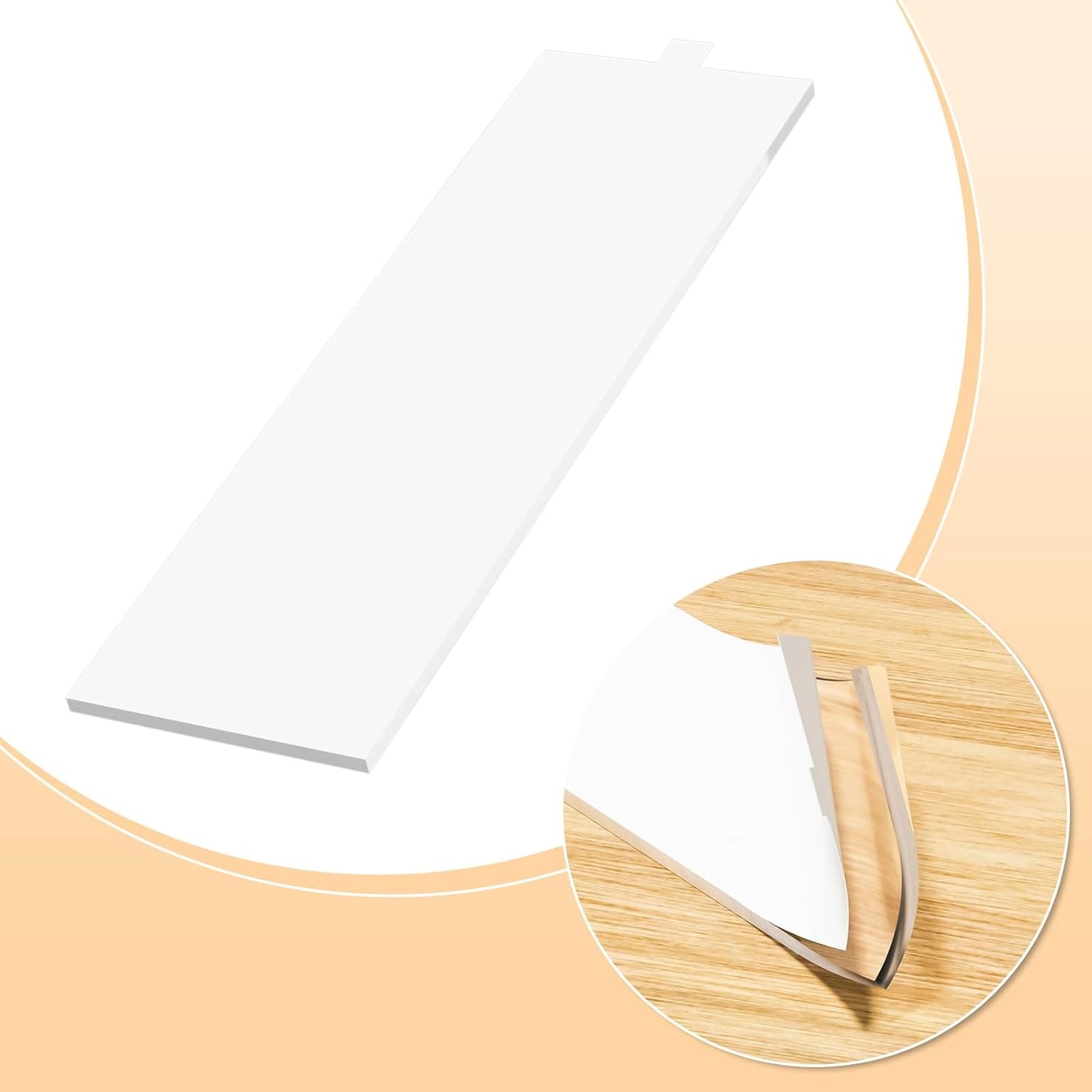 40 Pcs Nano Tape Strips (1.18" x 3.93") - Extra Long Double Sided Tape with Grips for Hanging Posters, Rugs, Lightweight Décor Sticky Tack - Crafts Decoration Picture Hanging Crafting Party