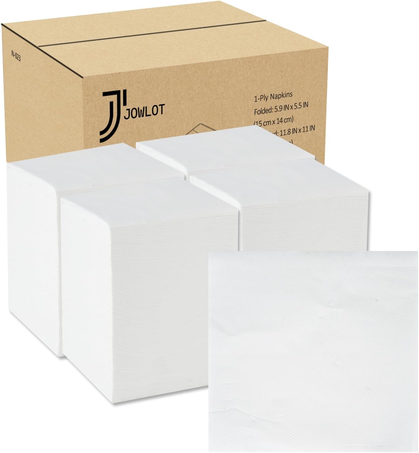 1600 Count Disposable Cocktail Napkins, 1-Ply 5.9 x 5.5 Inch Bulk White Beverage Napkins, Lunch Paper for Party, Wedding, Cafe, Restaurant and Bar