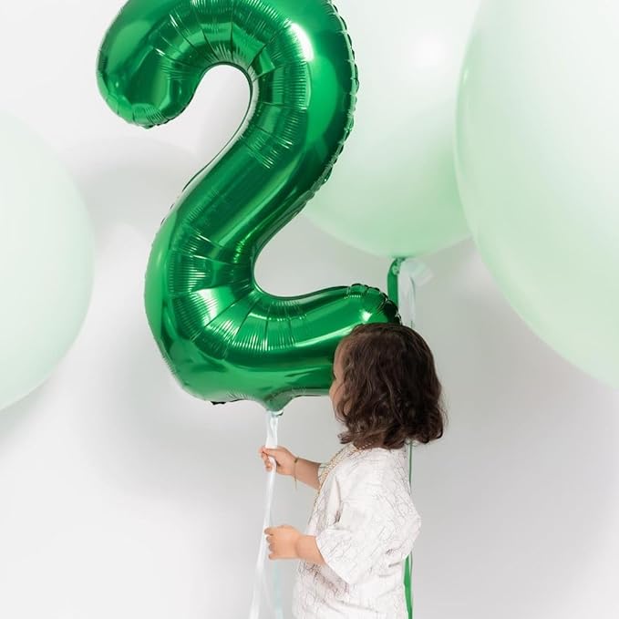 Dark Green Number 21 Balloon 40 Inch, 21st Birthday Party Decorations for Children, Giant 21 Foil Balloon for Party Supplies