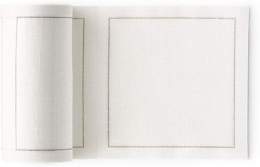 Linen Cocktail Napkin - 4.3 x 4.3 in - 50 units per roll - Cream
