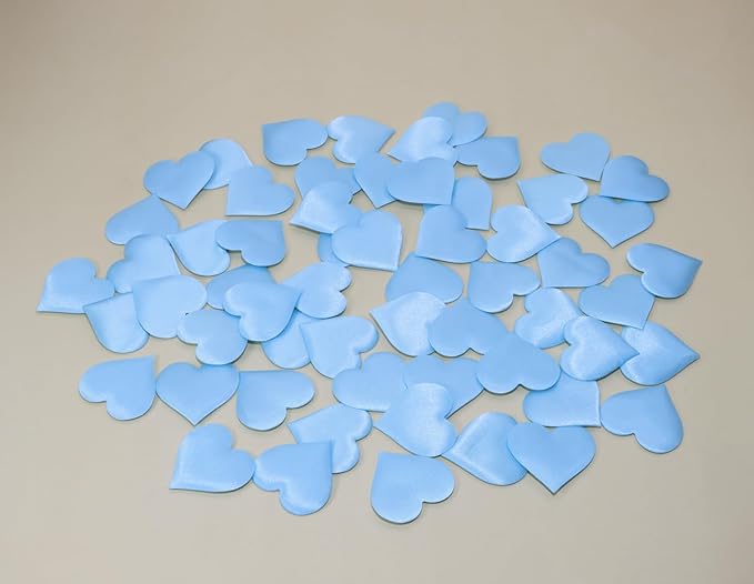 ONLYKXY 200Pcs 3.5cm Big Sponge Confetti Decor Glitter Flower Heart Shape Petals Table Decoration for Wedding Party Valentine's Day Scatter Ponge Petal Confetti (Blue)