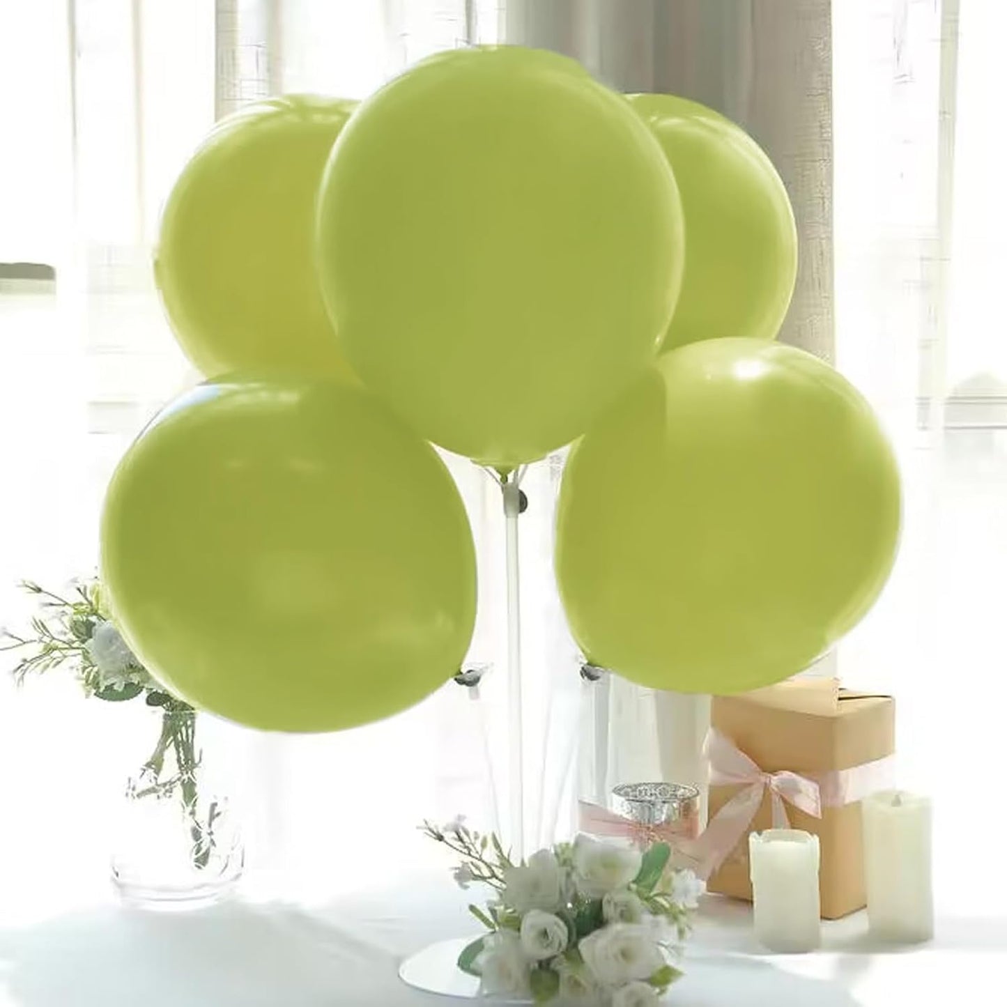 Green Balloons Arch Garland, Scmdoti Moon Green Balloons Different Sizes 18 12 10 5 Inches for Birthday Baby Shower Bridal Shower Wedding Jungle Party Decorations(MoonGreen)