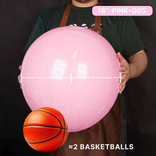 PartyWoo Light Pink Large Balloons 20 pcs 18 Inch Big Jumbo Giant Pastel Baby Pale Pink Helium Balloons for Baby Shower Gender Reveal Valentine's Day Princess Birthday Party Decorations Pink-Q05