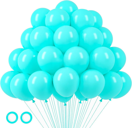 105pcs Teal Balloons 12inch Party Latex Balloons for Boys Girls Birthday Baby Shower Gender Reveal Wedding Sunflower Party Decorations