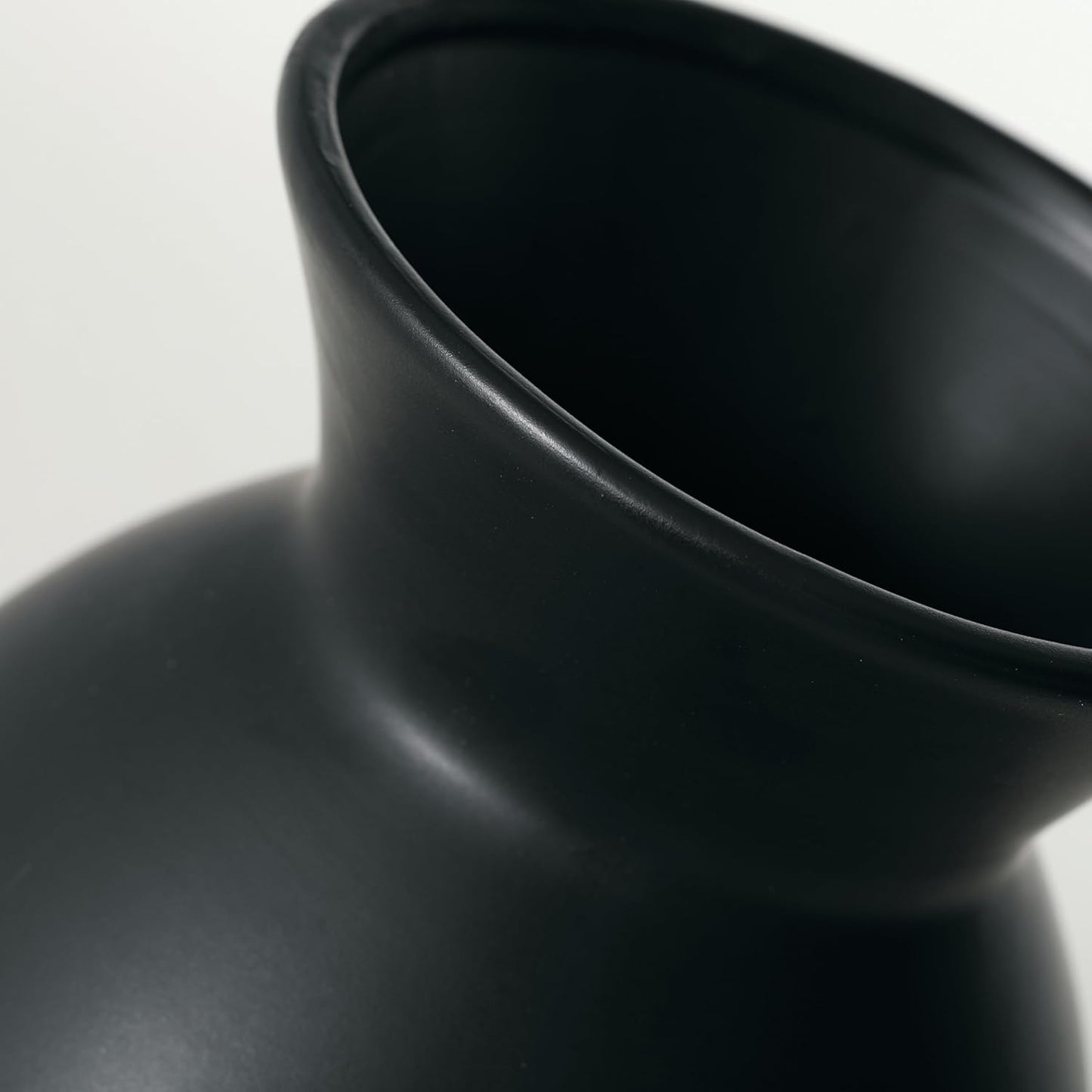Sullivans Ceramic Black Matte Vase, Modern Home Decor, 8.25 inches, Kitchen, Living Room, Office Decor, Versatile Indoor Decoration