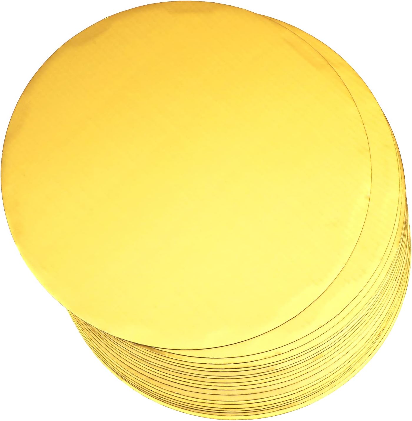 qiqee 12 Inch Gold Cake Boards Round 40-Packs Circles Rounds Base Food-Grade Cardboard Cake Plate（Thinner But Stronger）