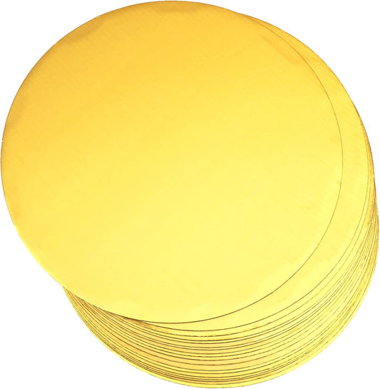 qiqee 10 Inch Gold Cake Boards Round 40-Packs Circles Rounds Base Food-Grade Cardboard Cake Plate（Thinner But Stronger