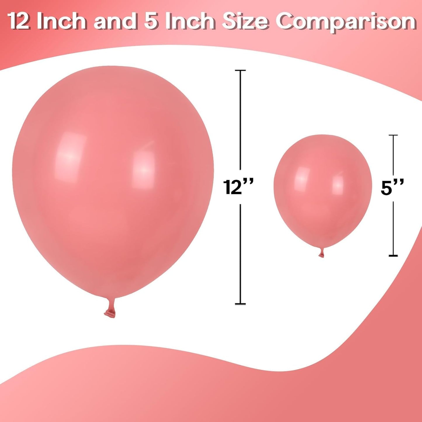 Dusty Pink Balloons 5 Inch, 60 Pcs Small Vintage Pink Balloon Boho Dusty Rose Latex Balloons 5'' Mini Matte Retro Blush Mauve Helium Balloons for Birthday Wedding Baby Shower Party Decorations